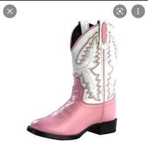 Old West Girls Leather Boots